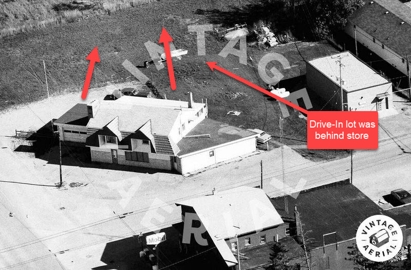 Paul Bunyan Drive-In Theatre - Vintage Aerial